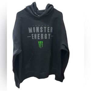 MONSTER ENERGY vintage y2k hoodie size XL dark gray